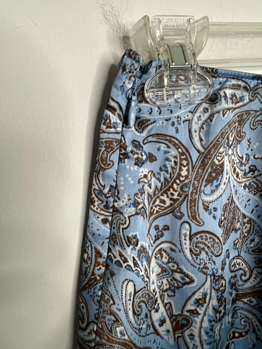 NWT Hollister Blue and Brown Paisley Mini Skirt Size XS